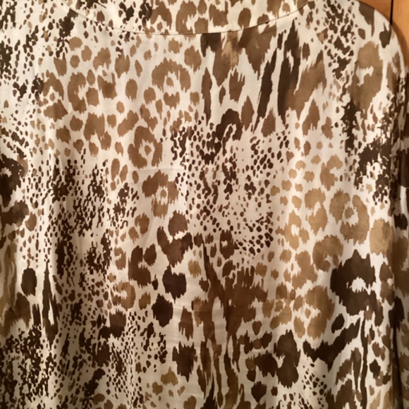 Hot In Hollywood Retro Leopard Print Blouse  1X - Picture 5 of 7